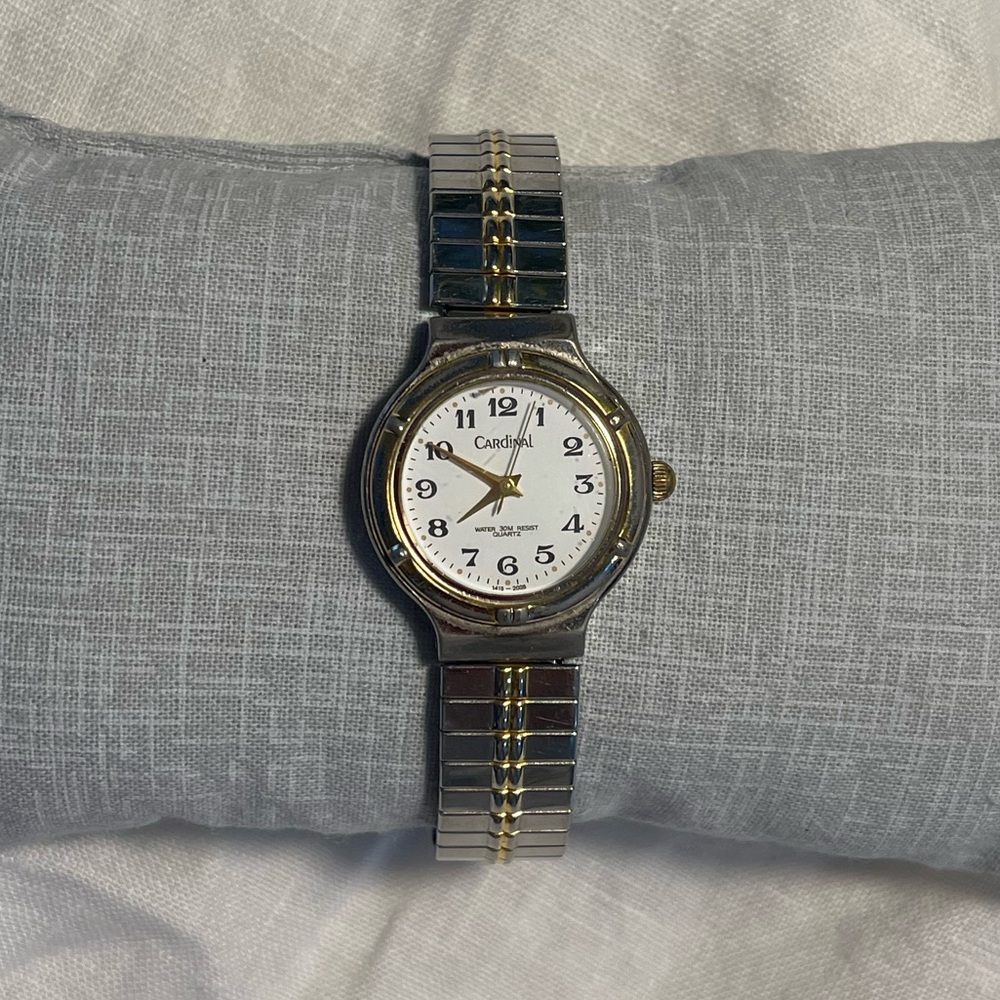 Dainty Silver and Gold Two-Tone Watch